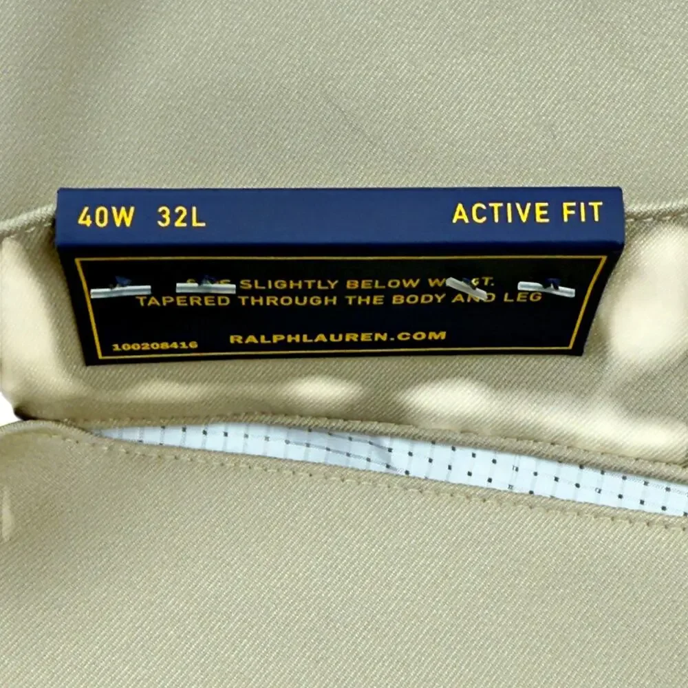 Polo Ralph Lauren Performance Pants Active Fit 40x32 Wicking Stretch NWT